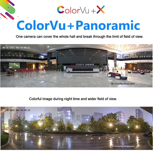 Hikvision DS-2CD2387G2P-LSU/SL 8MP ColorVu 4K 4mm 2-Way Audio 180° Horizontal US