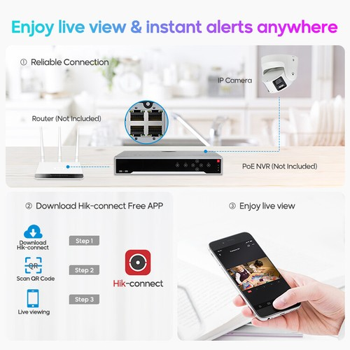 Hikvision DS-2CD2387G2P-LSU/SL 8MP ColorVu 4K 4mm 2-Way Audio 180° Horizontal US