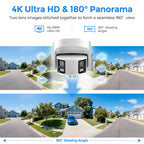 Hikvision DS-2CD2387G2P-LSU/SL 8MP 180° Panoramic ColorVu IP Camera Mic Speaker