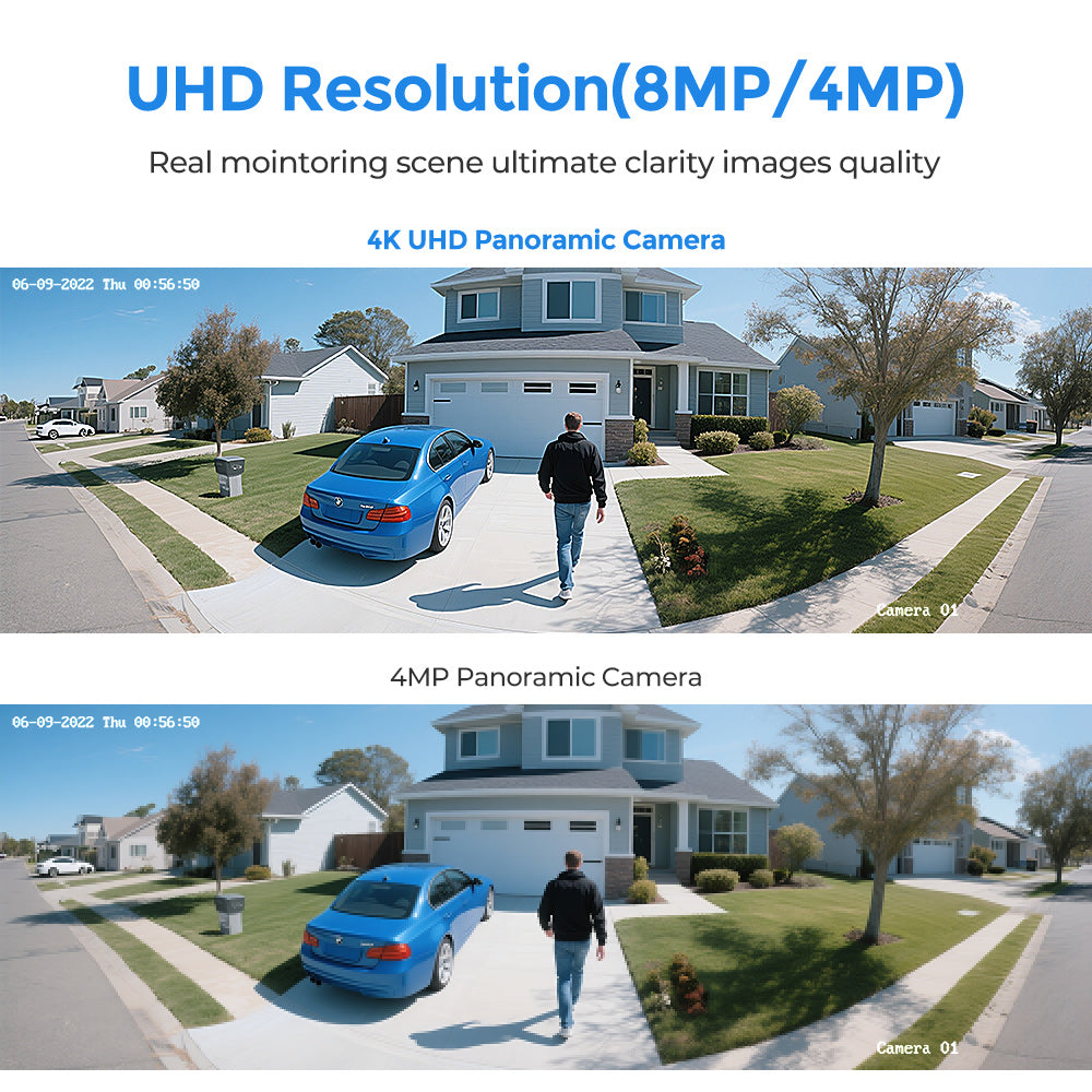 Hikvision DS-2CD2387G2P-LSU/SL 8MP 180° Panoramic ColorVu IP Camera Mic Speaker