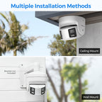 Hikvision DS-2CD2387G2P-LSU/SL 8MP 180° Panoramic ColorVu IP Camera Mic Speaker