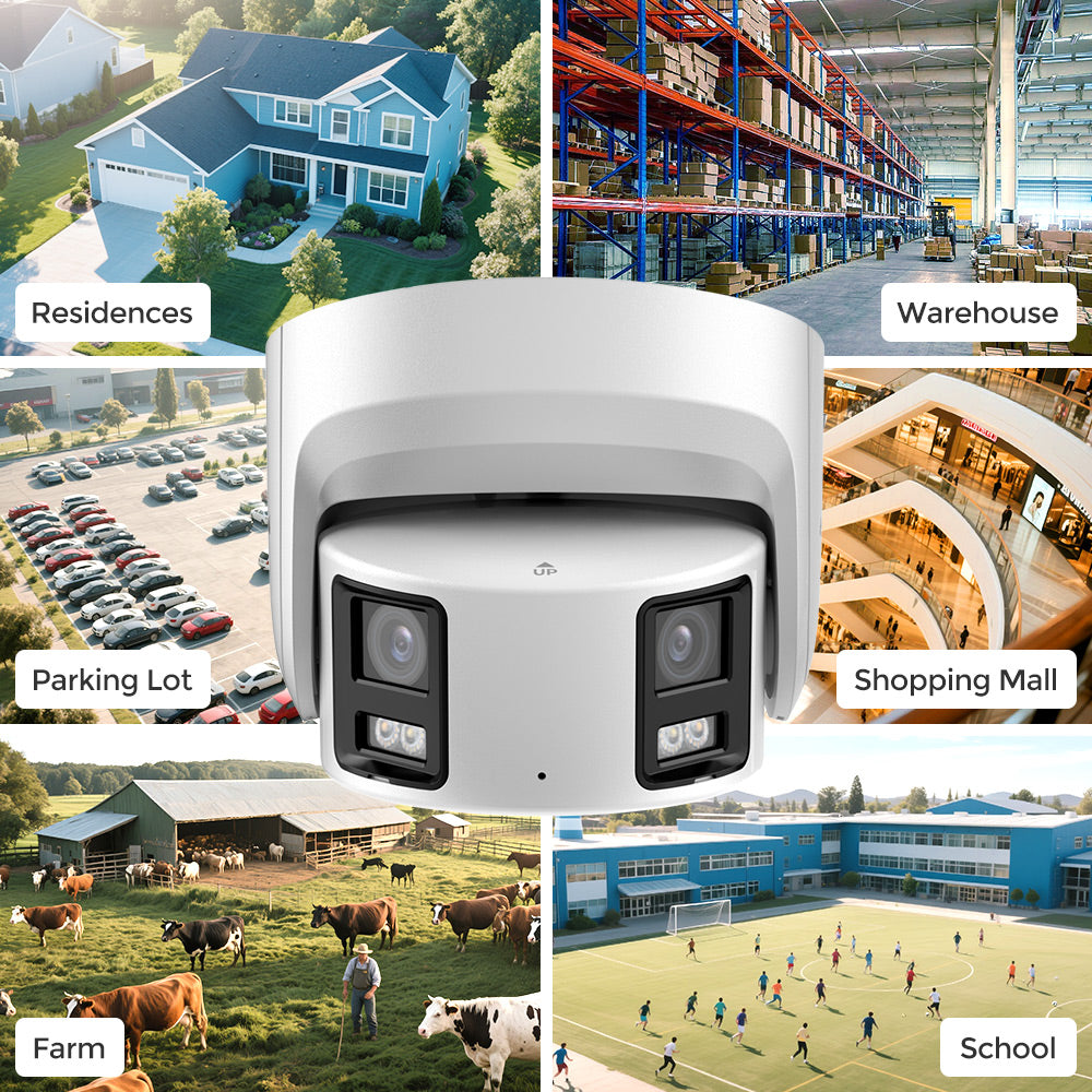 Hikvision DS-2CD2387G2P-LSU/SL 8MP 180° Panoramic ColorVu IP Camera Mic Speaker