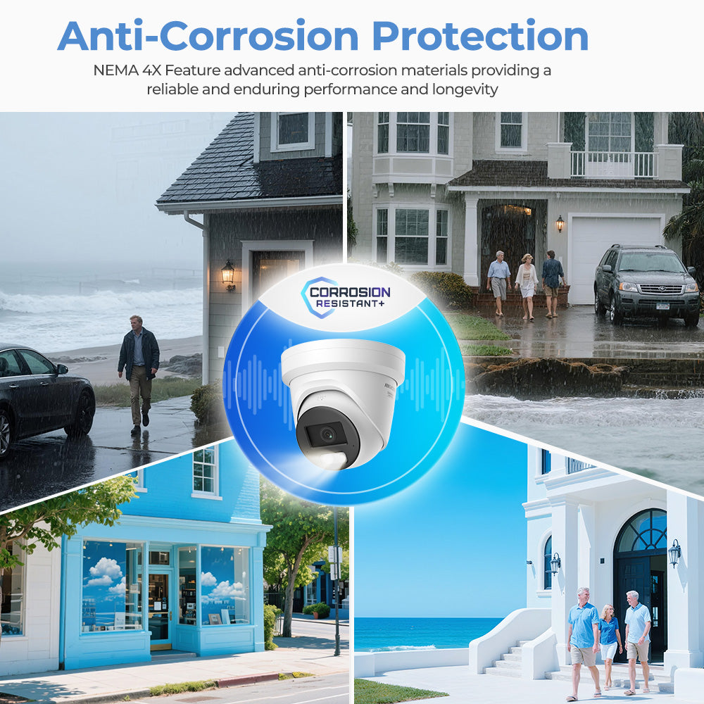 Hikvision DS-2CD2387G3-LI2UY 2.8mm 8MP 4K Anti-corrosion IP Camera Smart Hybrid Light with ColorVu Turret Built-in mic Network Camera
