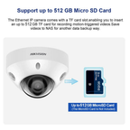 Hikvision DS-2CD2547G2-LS 4MP ColorVu AcuSense Mini Dome Camera in Mic PoE 2.8MM