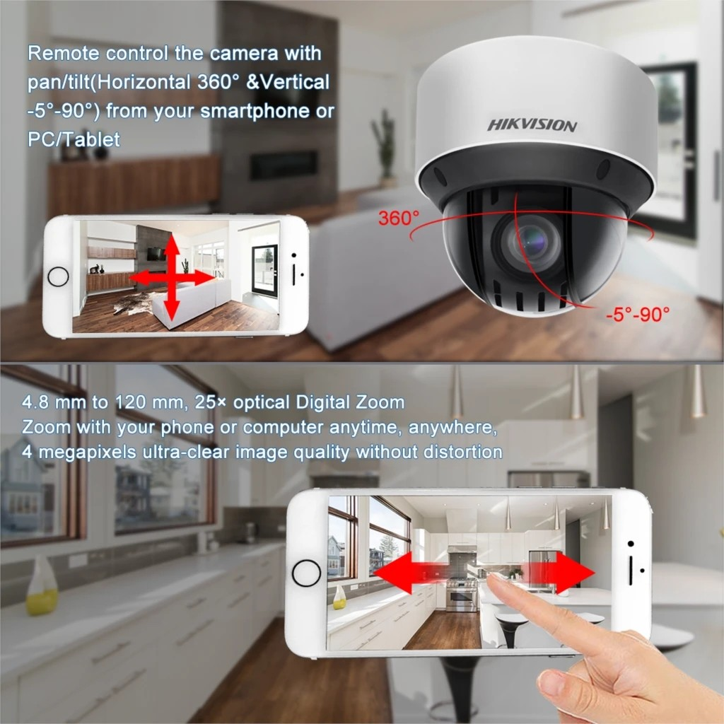 Hikvision 4MP DS-2DE4A425IWG-E 25X Zoom PTZ DarkFighter IP Camera Auto-Tracking