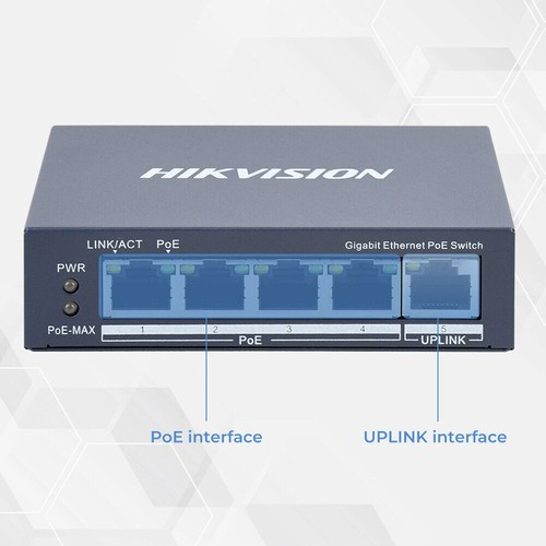 Hikvision original PoE Switch 4ch DS-3E0505P-E 4 Port Unmanaged Gigabit 10Gbps