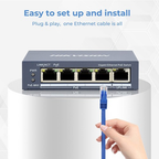 Hikvision original PoE Switch 4ch DS-3E0505P-E 4 Port Unmanaged Gigabit 10Gbps