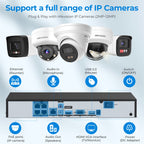Hikvision DS-7604NXI-K1/4P 4-ch PoE 1U K Series AcuSense 4K NVR 40 Mbps H.265+ plug & play Facial recognition, perimeter protection, motion detection 2.0