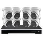 Hikvision DS-7608NXI-K2/8P K-Series AcuSense NVR+DS-2CD2387G2H-LIU 8MP ColorVu Built in MIC Smart Hybrid Light IP Camera Lot