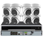 Hikvision DS-7608NXI-K2/8P K-Series AcuSense NVR+DS-2CD2347G2H-LIU 4MP ColorVu Built in MIC Smart Hybrid Light IP Camera Lot