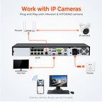 DS-7608NI-M2/8P Hikvision 32MP 8K 8CH 8POE 2-SATAs interfaces 1U NVR Network Video Recorder