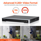 DS-7608NI-M2/8P Hikvision 32MP 8K 8CH 8POE 2-SATAs interfaces 1U NVR Network Video Recorder
