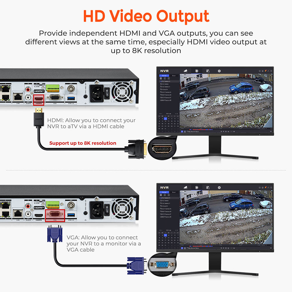 DS-7608NI-M2/8P Hikvision 32MP 8K 8CH 8POE 2-SATAs interfaces 1U NVR Network Video Recorder