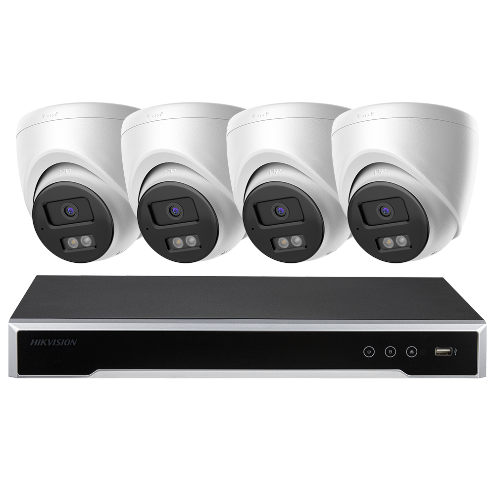 Hikvision 8ch 8poe 4K security camera system smart Hybrid Light H.265+Built-in microphone In/Outdoor P2P