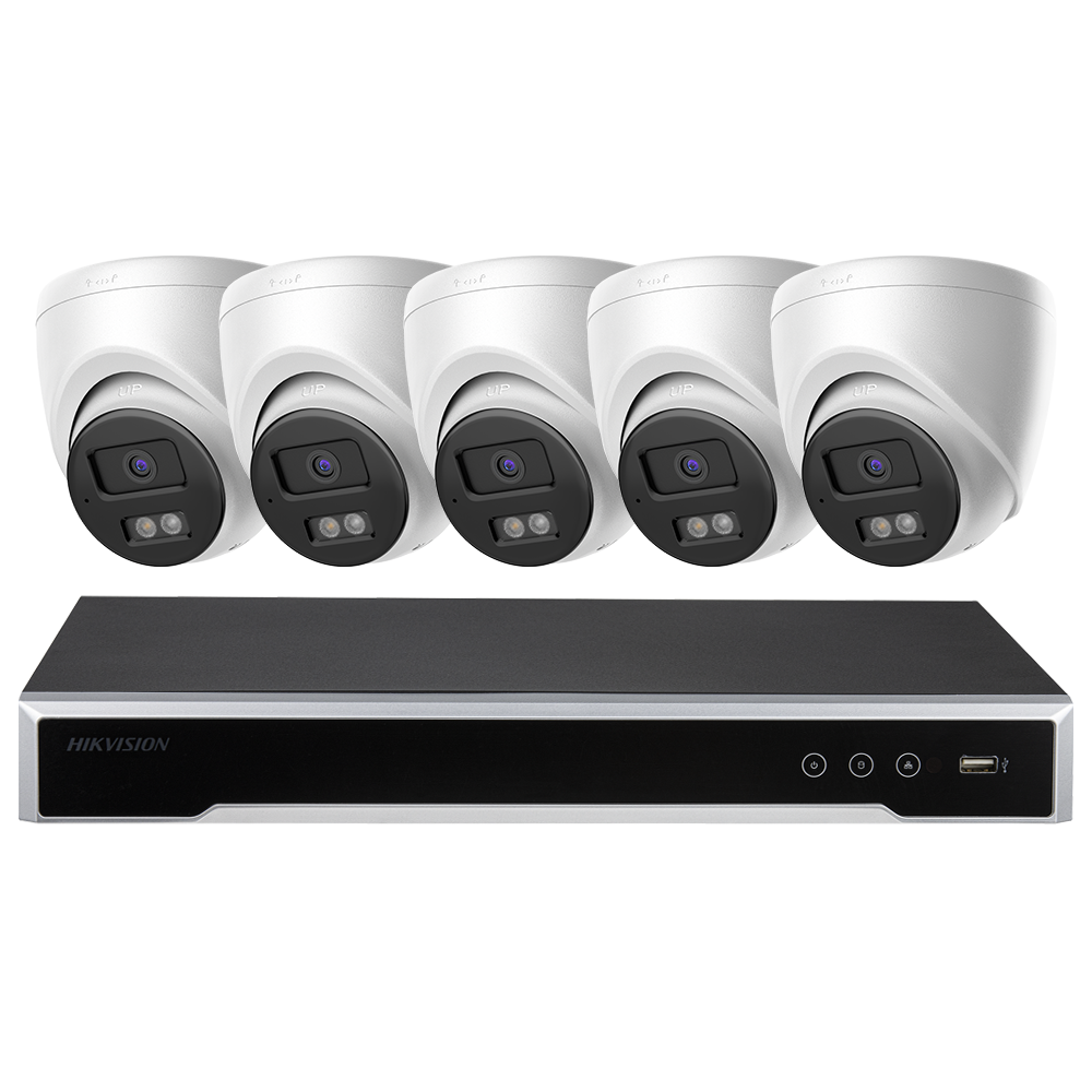 Hikvision 8ch 8poe 4K security camera system smart Hybrid Light H.265+Built-in microphone In/Outdoor P2P