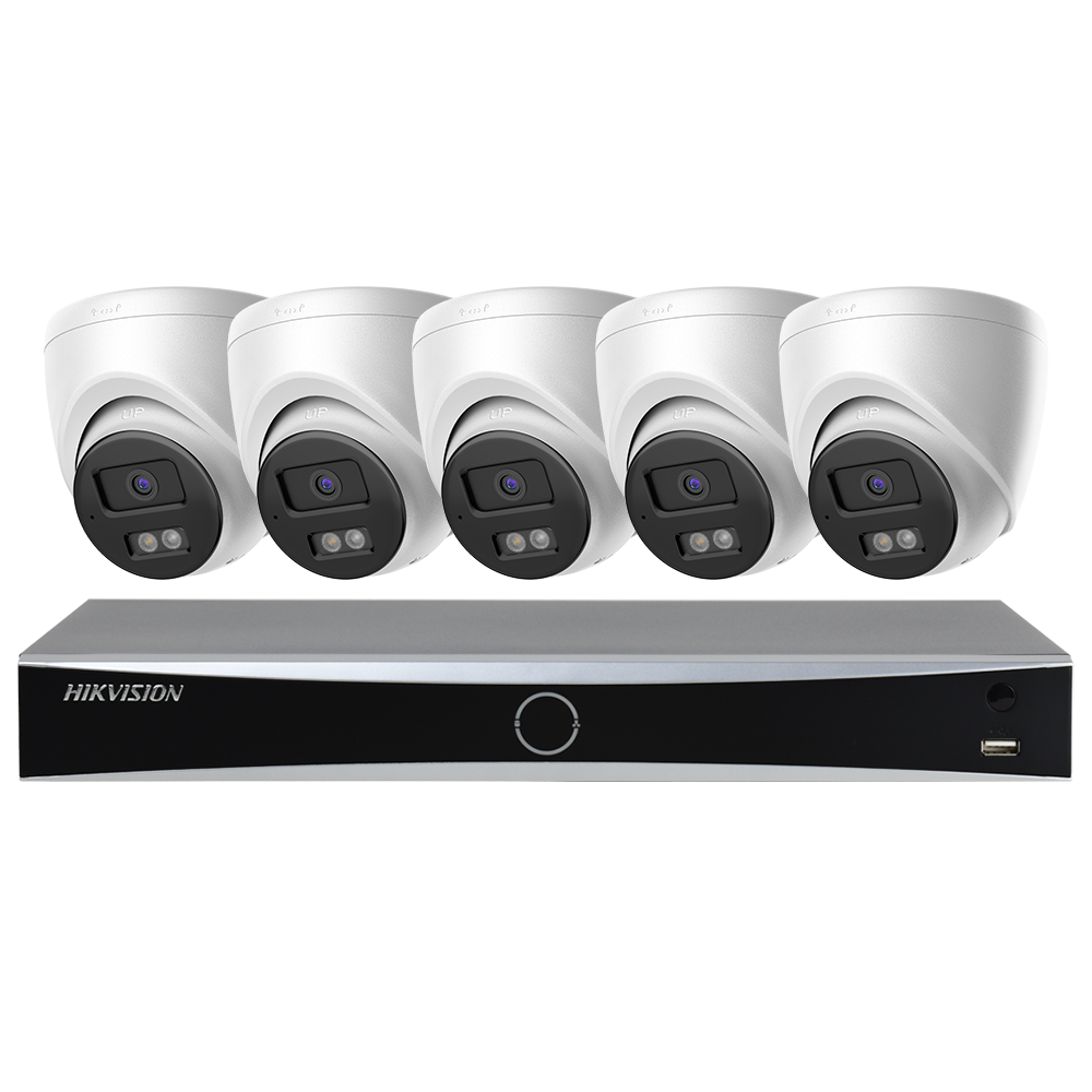 Hikvision 8ch Security Camera Kits AcuSense 4K NVR 8 MP Smart Hybrid Light Turret IP Cam