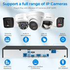 Hikvision DS-7608NXI-K1 8-ch 1U K Series AcuSense 4K NVR None POE 80 Mbps 1 SATA Up to 10 TB