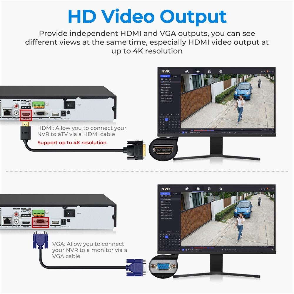Hikvision DS-7608NXI-K2/8P 8-ch PoE 1U AcuSense 4K NVR 8CH 4K 8-Channel PoE AcuSense NVR Network Video Recorder Human/Vehicle Detection  Plug & Play with HIK IP Camera