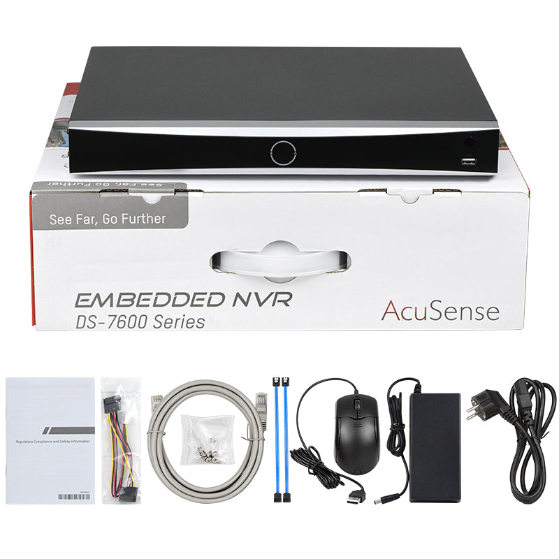 Hikvision DS-7608NXI-K2/8P 8-ch PoE 1U AcuSense 4K NVR 8CH 4K 8-Channel PoE AcuSense NVR Network Video Recorder Human/Vehicle Detection  Plug & Play with HIK IP Camera