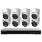 Hikvision 16ch POE Acusense NVR 4K IP Security Camera System Surveillance DS-7616NI-Q2-16P with DS-2CD1383G2-LIUF Indoor Outdoor Turret 2.8MM People & Vehicle Detection
