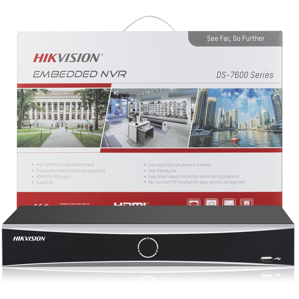 Hikvision DS-7616NXI-K1 16CH AcuSense 4K NVR Network Video Recorder (No Hard Drive), Human/Vehicle Detection, 160Mbps Bandwidth, 12MP Decoding, H.265+, Plug & Play