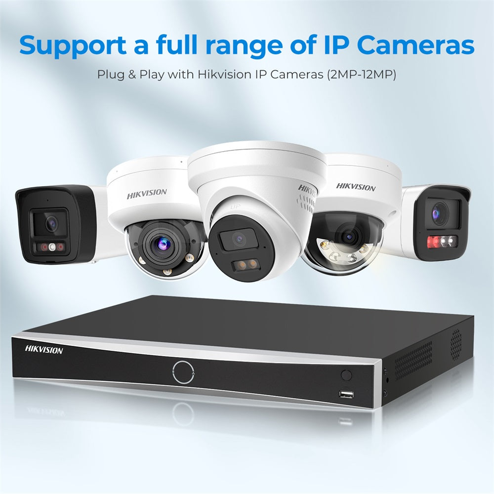Hikvision DS-7616NXI-K2 16-ch Non POE AcuSense 4K NVR 160 Mbps HDMI & VGA 2 MP/8 MP/6 MP/5 MP/4 MP/3 MP/1080p (30 fps)