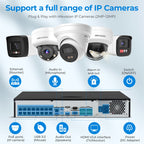 Hikvision DS-7732NXI-K4/16P 32-Channel 4K 12MP AcuSense NVR(No Hard Drive), 16 PoE Ports, 4 SATA Bays, H.265 Network Video Recorder with Human & Vehicle Detection