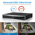 Hikvision DS-7732NXI-K4/16P 32-Channel 4K 12MP AcuSense NVR(No Hard Drive), 16 PoE Ports, 4 SATA Bays, H.265 Network Video Recorder with Human & Vehicle Detection