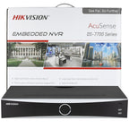 Hikvision  DS-7732NXI-K4 32 CH 4K 8MP NVR Network Video Recorder, Hard Drive Not Included, Support Facial Recognition, Perimeter Protection, Motion Detection 2.0, 4 SATA, 16TB for Each HDD, NO PoE Port