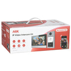Hikvision DS-KIS604-S(C) Wireless IP video Doorbell intercom kit WiFi 7 Inch Monitor with Metal HD Door Camera (Wired Power) APP Remote 2-Way Audio, Unlock for Home Security System