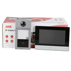 Hikvision DS-KIS604-S(C) Wireless IP video Doorbell intercom kit WiFi 7 Inch Monitor with Metal HD Door Camera (Wired Power) APP Remote 2-Way Audio, Unlock for Home Security System