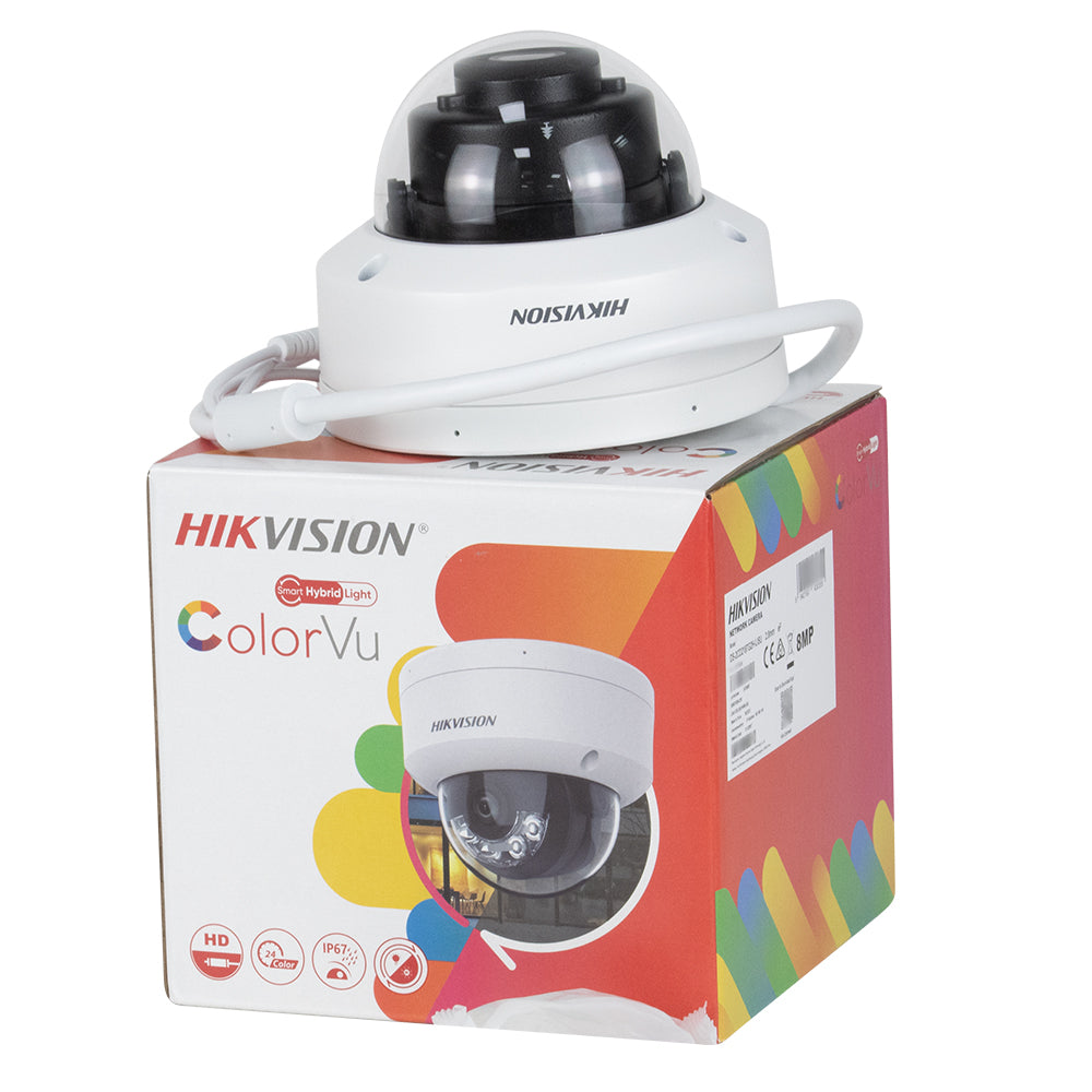 Hikvision 8MP Vandal Dome DS-2CD2187G2H-LISU IP Camera Smart Hybrid Light w/MIC