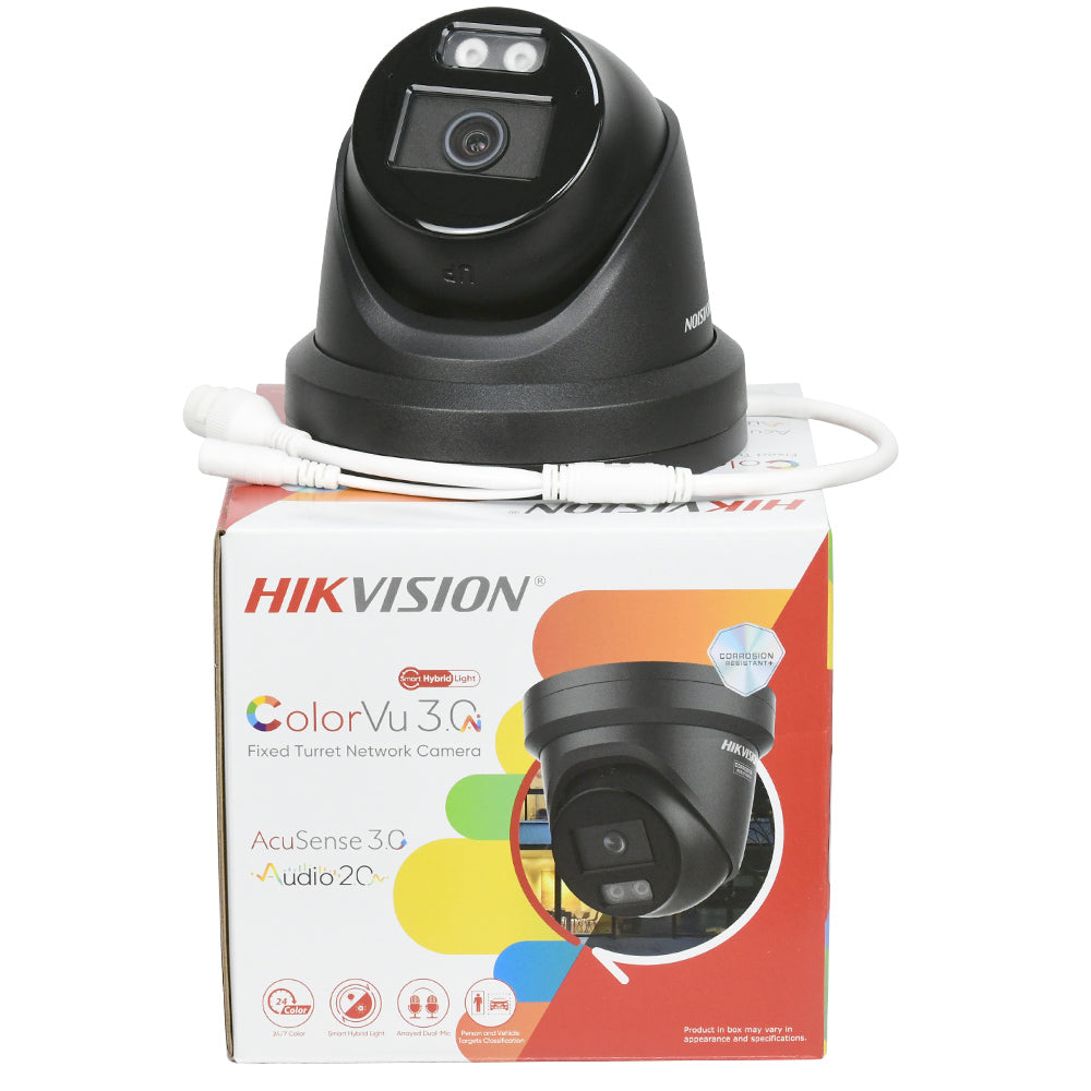 Hikvision 8MP DS-2CD2387G3-LI2UY Anti-corrosion ColorVu3.0 Hybrid Light 4K IP Camera Outdoor Black