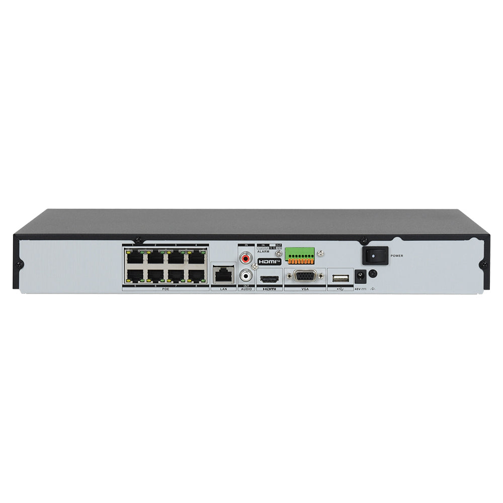 Hikvision DS-7608NXI-K2/8P K-Series AcuSense NVR+DS-2CD2387G2H-LIU 8MP ColorVu Built in MIC Smart Hybrid Light IP Camera Lot