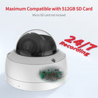 Hikvision Compatible 8MP 4K Built-in 2-way Mic Acusense Smart Hybrid Light POE IP Camera with Motion Detection