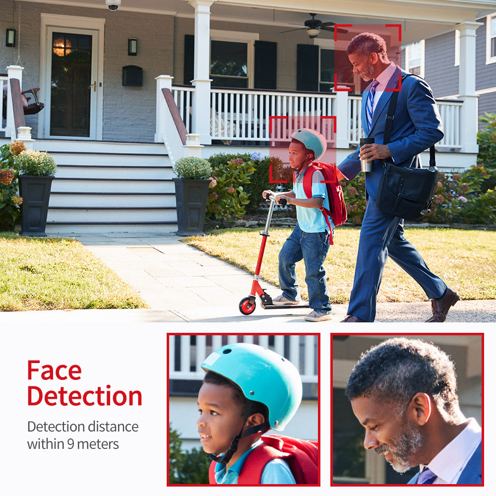 Hikvision Compatible 8MP 4K Built-in 2-way Mic Acusense Smart Hybrid Light POE IP Camera with Motion Detection