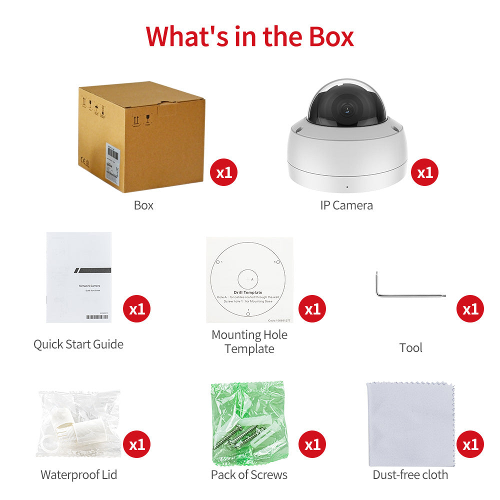 Hikvision Compatible 8MP 4K Built-in 2-way Mic Acusense Smart Hybrid Light POE IP Camera with Motion Detection