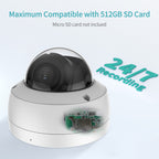 Hikvision Compatible 8MP Acusense Smart Hybrid Light Fixed Dome POE IP Camera with Motion Detection