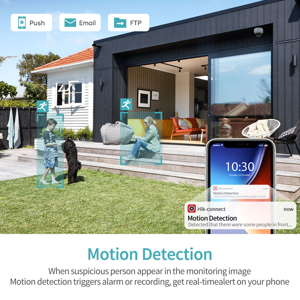 Hikvision Compatible 8MP Acusense Smart Hybrid Light Fixed Dome POE IP Camera with Motion Detection