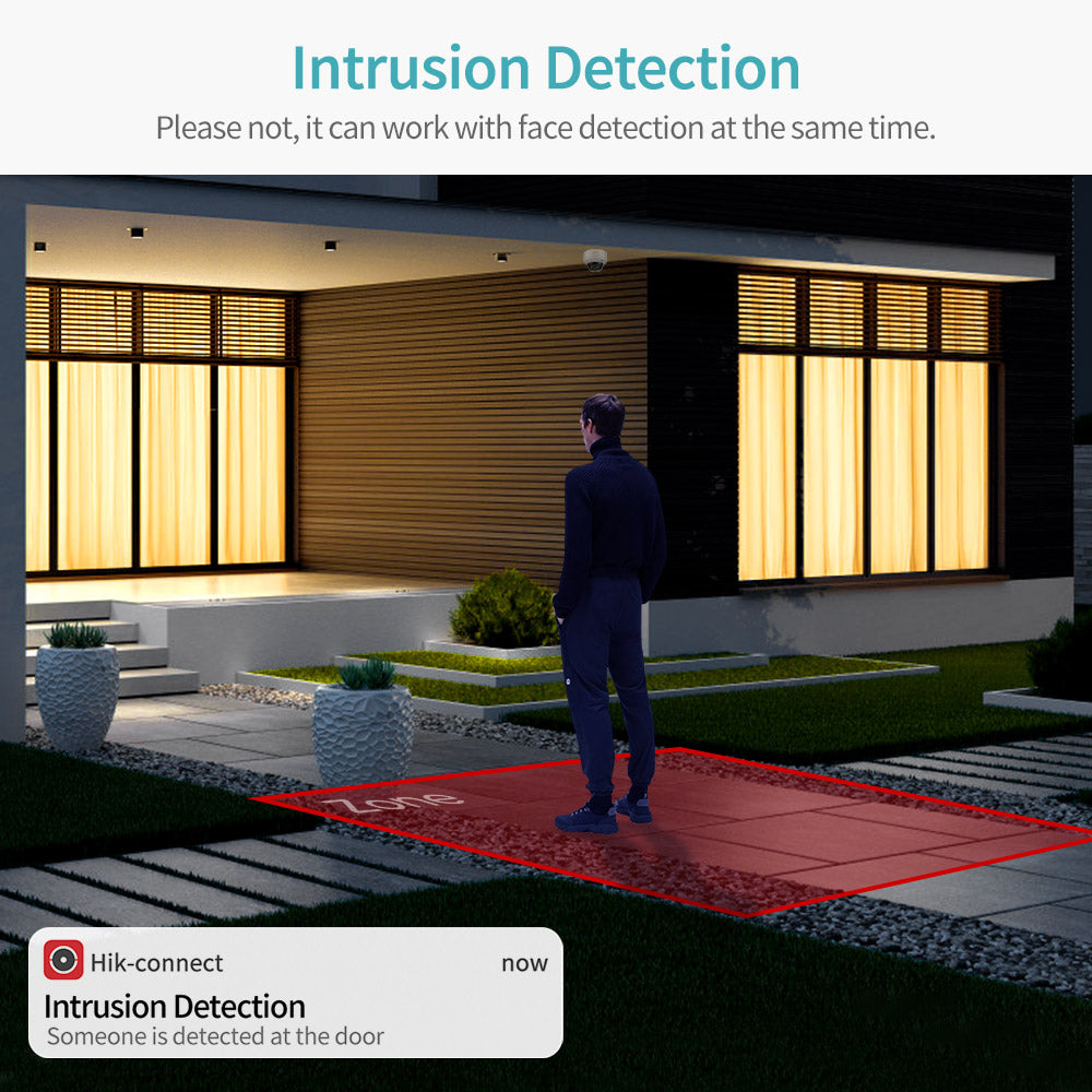 Hikvision Compatible 8MP Acusense Smart Hybrid Light Fixed Dome POE IP Camera with Motion Detection