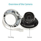Hikvision Compatible 8MP Acusense Smart Hybrid Light Fixed Dome POE IP Camera with Motion Detection