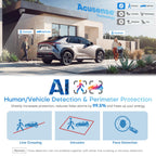Hikvision Compatible 4MP Built-in 2-way Mic Acusense Smart Hybrid Light Fixed Turret POE IP Camera with Human and Vehicle Detection