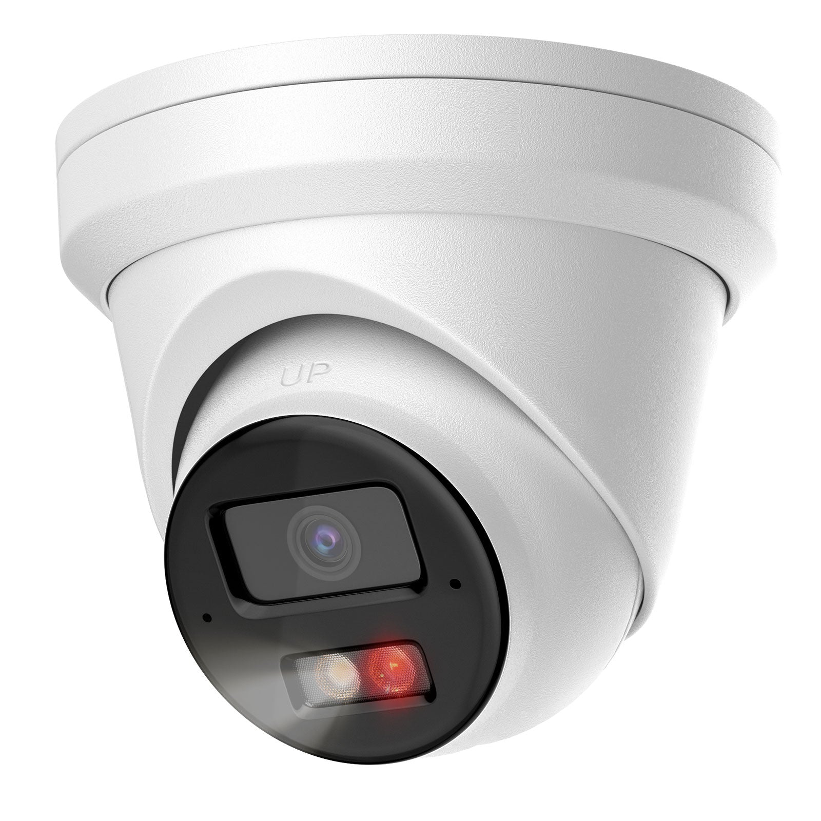 Hikvision Compatible 8MP Acusense Smart Hybrid Light Fixed Turret PoE IP Camera Built-in 2-way Mic and Motion Detection