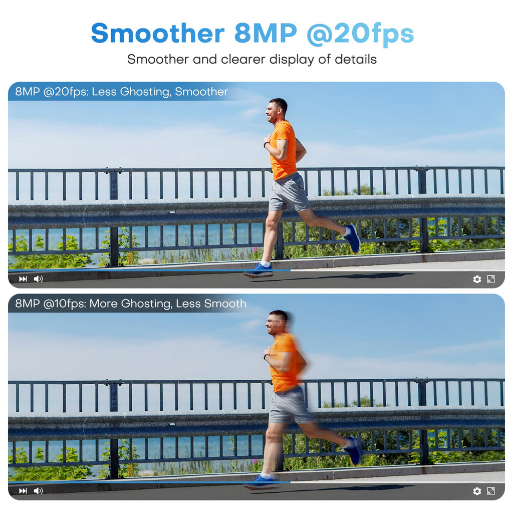 Hikvision Compatible 8MP Acusense Smart Hybrid Light Fixed Turret PoE IP Camera Built-in 2-way Mic and Motion Detection