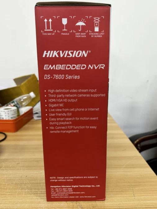 Hikvision 8CH NVR 8 CHANNEL POE 8MP 4K 8ch 8 DS-7608NI-Q2/8P 4K HDMI 2-SATA PORT