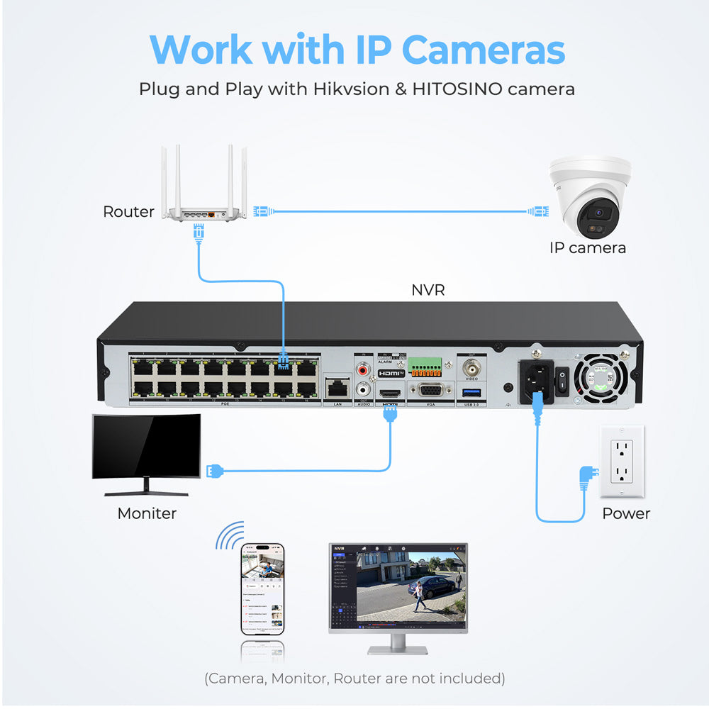 Hikvision DS-7616NI-M2/16P 32MP 8K 1U 16Channels 16PoE Network Video Recorder