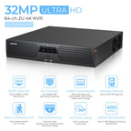Hikvision 64CH 8K NVR DS-9664NI-M8 2HDMI 2VGA 32MP 8 SATA hot spare Max 400 Mbps
