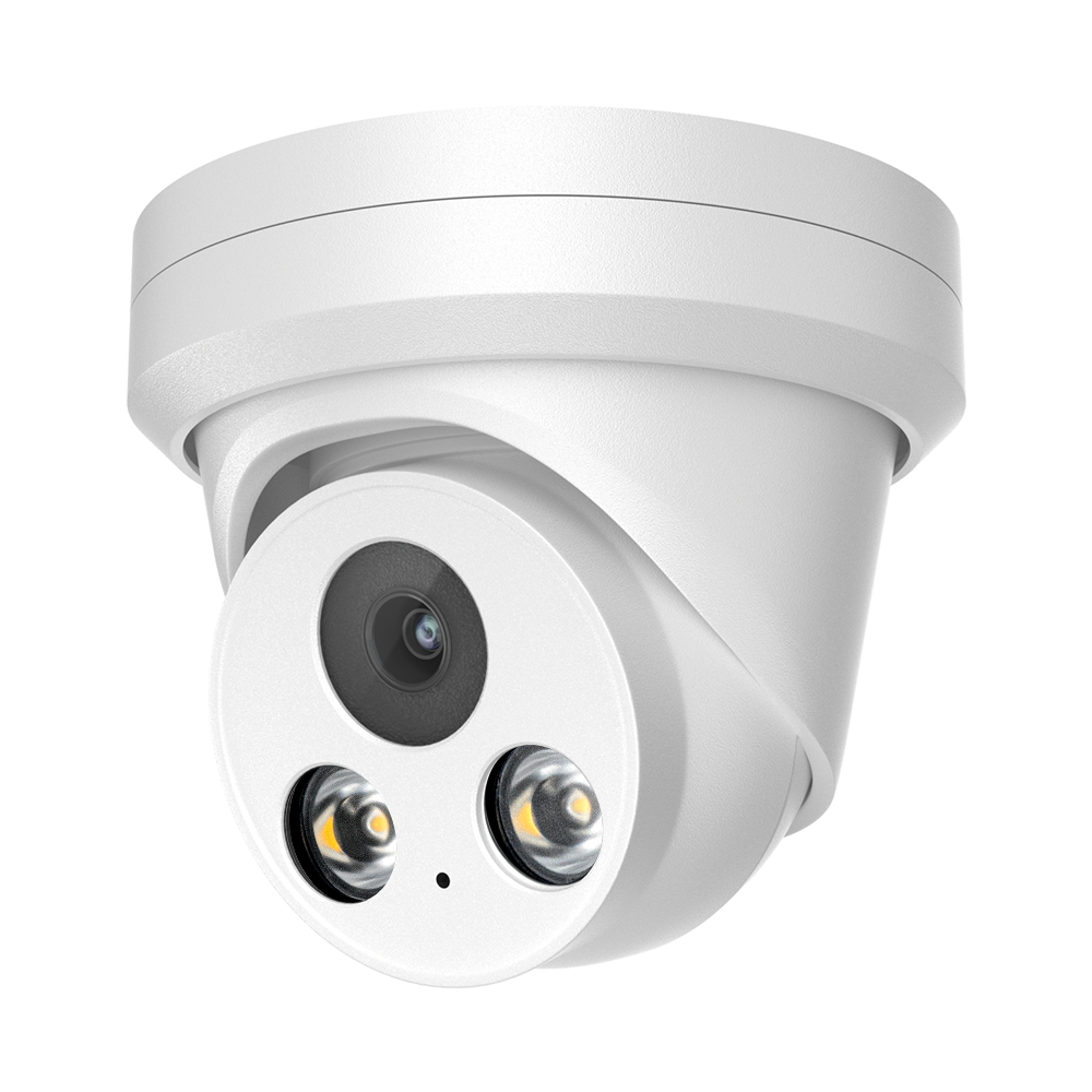 Hikvision Compatible 4MP Turret Bulit-in Mic POE IP Camera with Human and Vehicle Detection H.265+ WDR