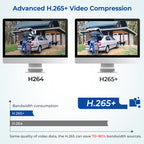 Hikvision Compatible 4MP Turret Bulit-in Mic POE IP Camera with Human and Vehicle Detection H.265+ WDR
