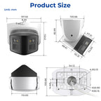 HIKVISION Compatible 2-Lens Panoramic 4MP IP Camera IR Color Night 2way audio Active Alert
